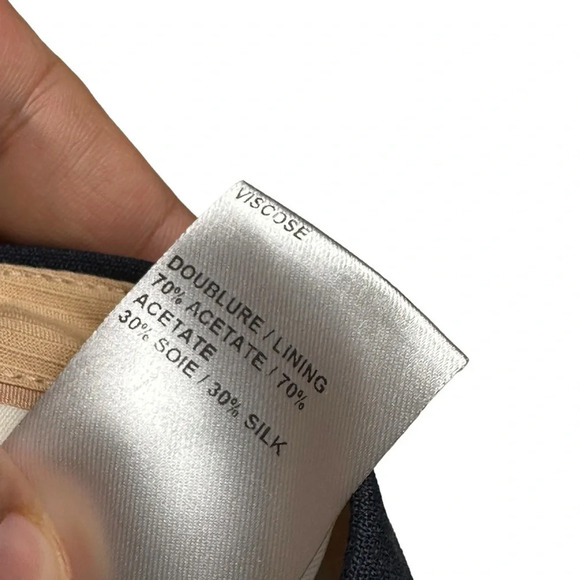 Chloé Size 14 NEW Pantalon Dark Marine Made in Italy Navy Blue Career Tags Pleat - Picture 10 of 15